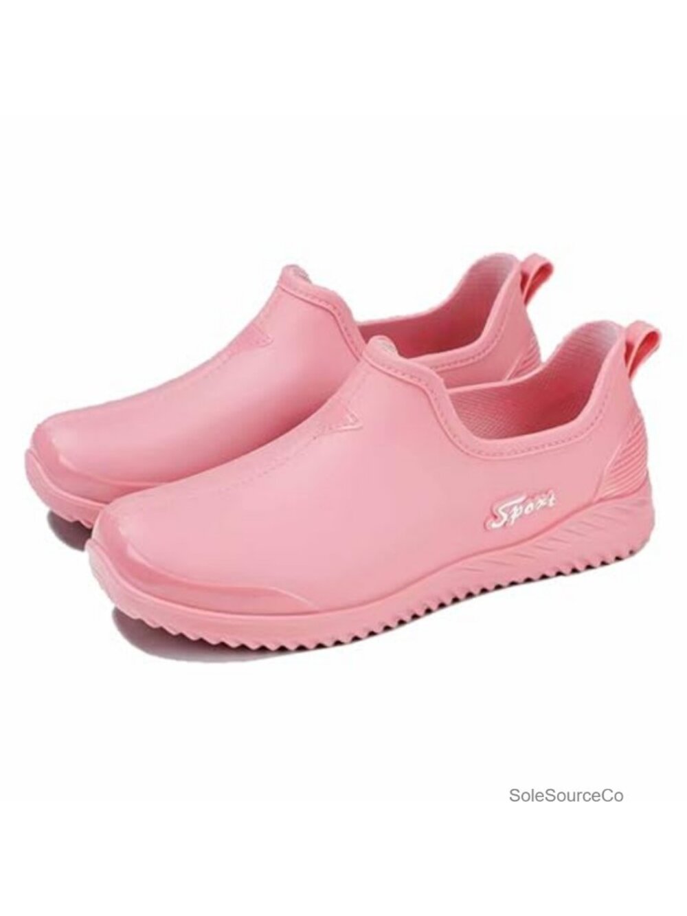 Women's Waterproof PVC Platform Rain Boots Non-Slip Slip-On Garden Shoes